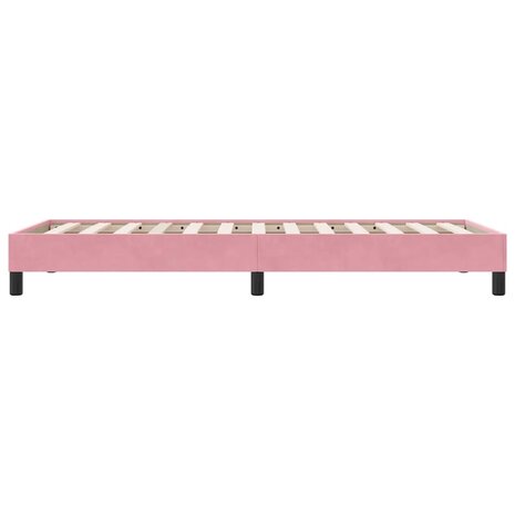 Boxspring zonder matras fluweel roze 80x210 cm 6