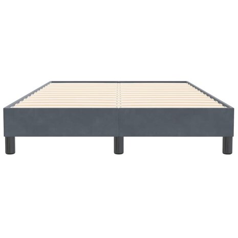 Boxspring zonder matras fluweel donkergrijs 120x210 cm 5