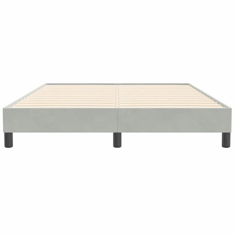 Boxspring zonder matras fluweel lichtgrijs 140x210 cm 5