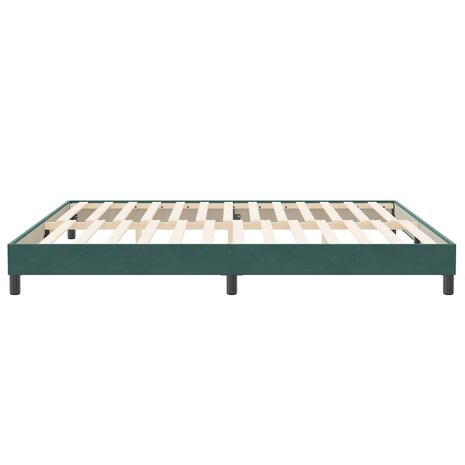 Bed boxspring zonder matras 200x210 cm fluweel donkergroen 6