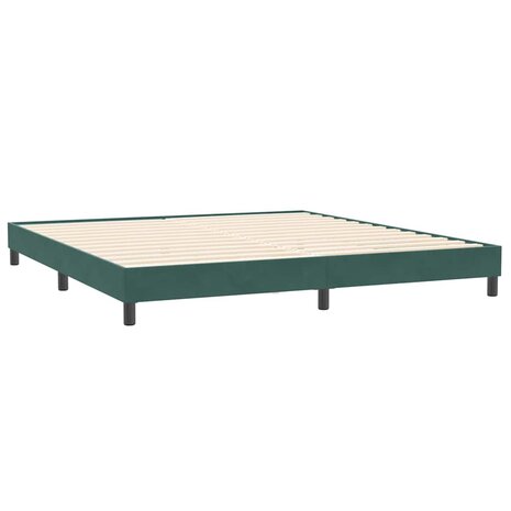 Bed boxspring zonder matras 200x210 cm fluweel donkergroen 7