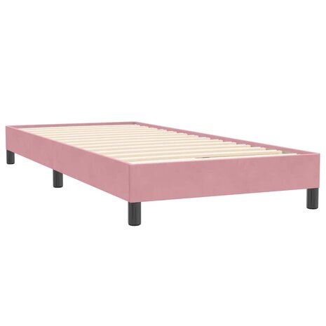 Boxspring zonder matras fluweel roze 80x220 cm 4