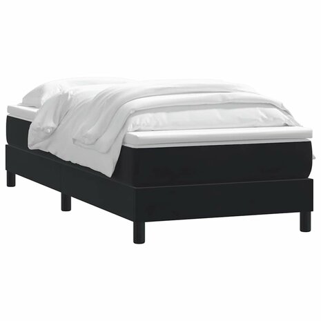 Boxspring met matras fluweel zwart 80x220 cm 3