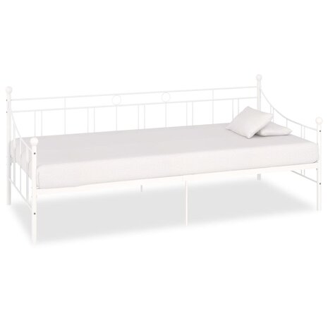 Slaapbankframe metaal wit 90x200 cm 1
