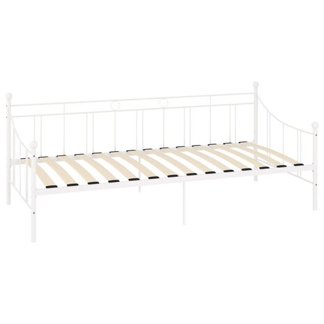 Slaapbankframe metaal wit 90x200 cm 3