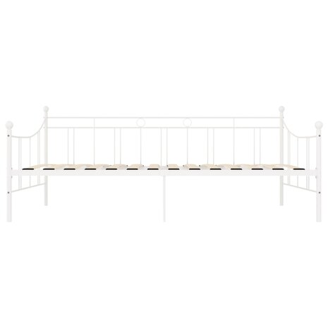 Slaapbankframe metaal wit 90x200 cm 4