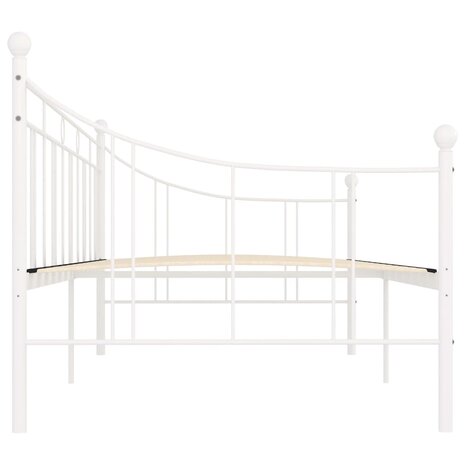 Slaapbankframe metaal wit 90x200 cm 5