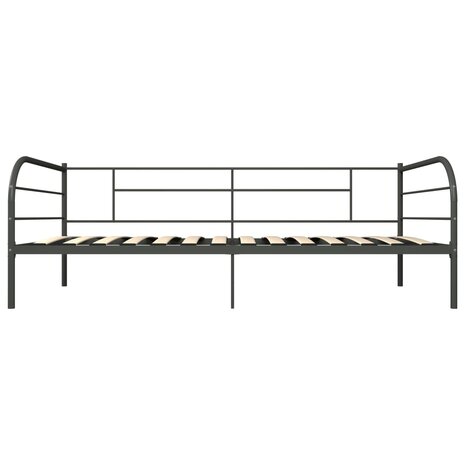 Bedbankframe metaal grijs 90x200 cm 4