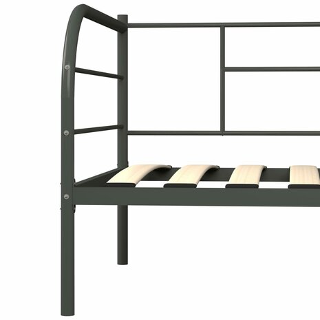 Bedbankframe metaal grijs 90x200 cm 6