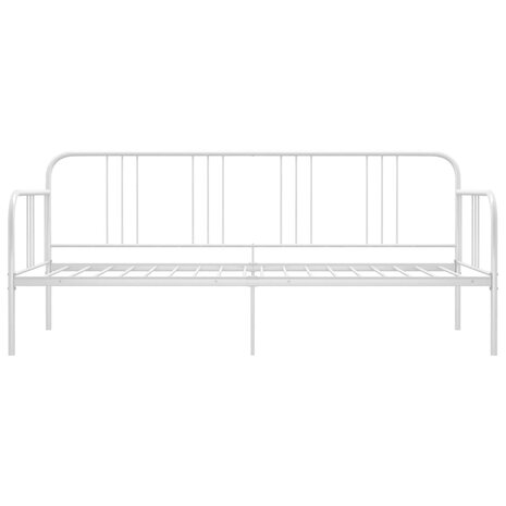Slaapbankframe metaal wit 90x200 cm 3