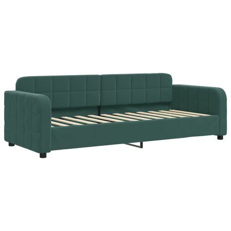 Slaapbank 80x200 cm fluweel donkergroen 2