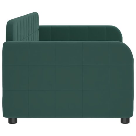 Slaapbank 80x200 cm fluweel donkergroen 4