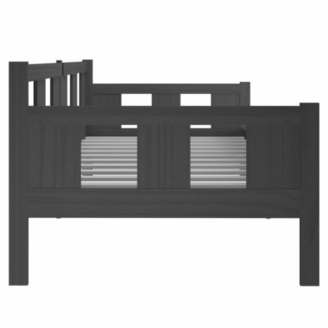 Slaapbank massief grenenhout grijs 80x200 cm 8