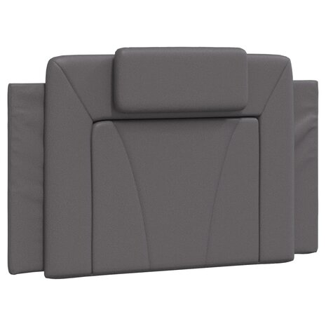 Bed met matras kunstleer grijs 90x190 cm 5