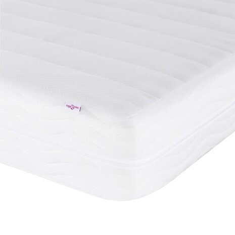 Bed met matras kunstleer grijs 90x190 cm 9
