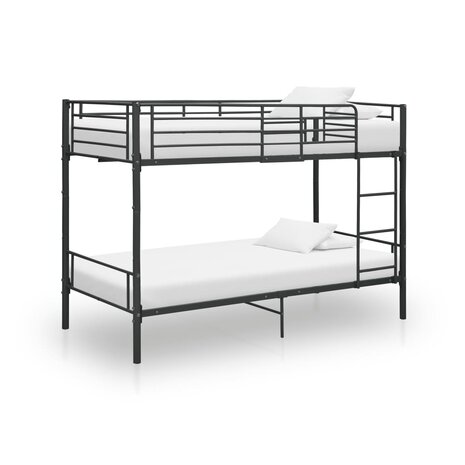 Stapelbed metaal zwart 90x200 cm 1