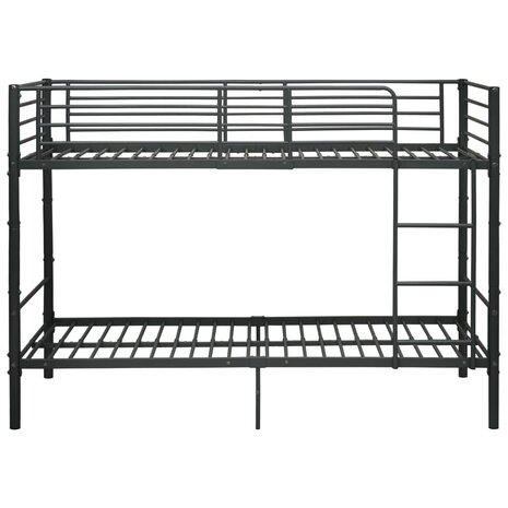 Stapelbed metaal zwart 90x200 cm 3