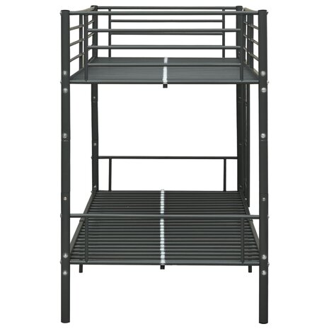 Stapelbed metaal zwart 90x200 cm 4