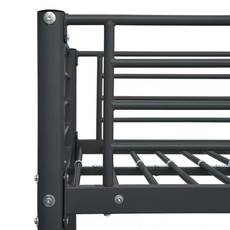 Stapelbed metaal zwart 90x200 cm 5