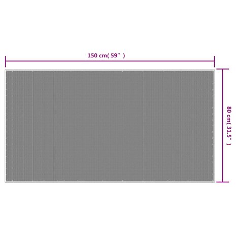 Buitenkleed omkeerbaar 80x150 cm grijs en wit 7