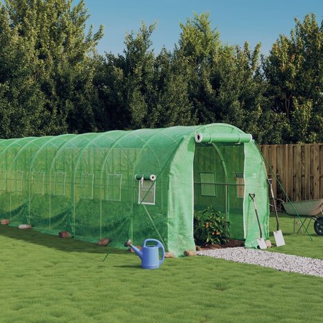 Tuinkas met stalen frame 16 m² 8x2x2 m groen 1