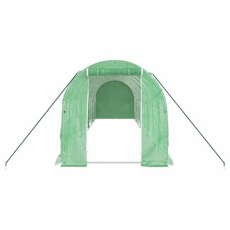 Tuinkas met stalen frame 16 m² 8x2x2 m groen 4