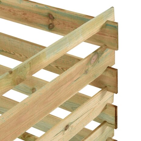 Tuincompostbak gelat 120x120x70 cm geïmpregneerd grenenhout 4