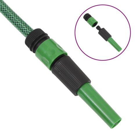 Tuinslang met koppelingsset 0,75&apos;&apos; 10 m PVC groen 7