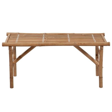 Tuinbank inklapbaar met kussen 118 cm bamboe 3