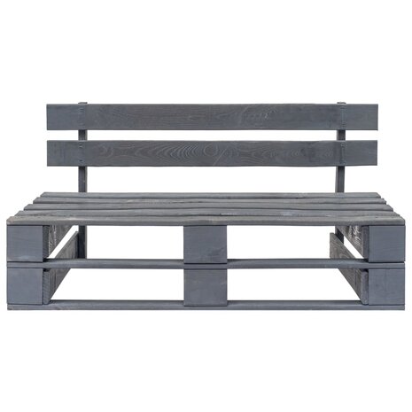 Tuinbank pallet hout grijs 2