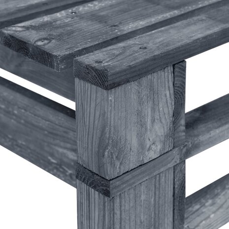 Tuinbank pallet hout grijs 4