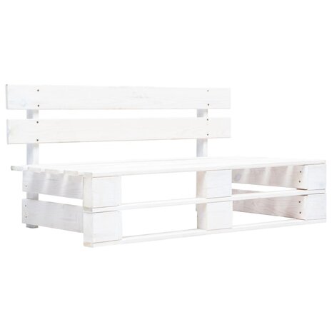 Tuinbank pallet hout wit 1