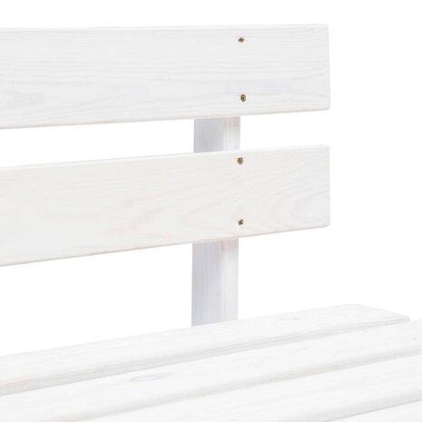 Tuinbank pallet hout wit 4