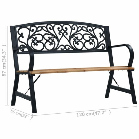 Tuinbank 120 cm hout 8