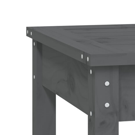 Tuinbank 80x44x45 cm massief grenenhout grijs 6