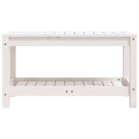 Tuinbank 82,5x35x45 cm massief grenenhout wit 4