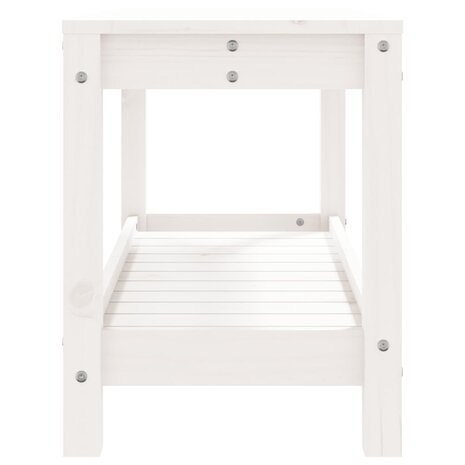 Tuinbank 82,5x35x45 cm massief grenenhout wit 6