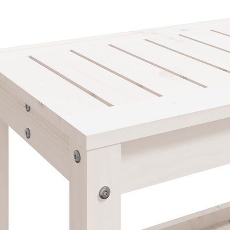 Tuinbank 82,5x35x45 cm massief grenenhout wit 7