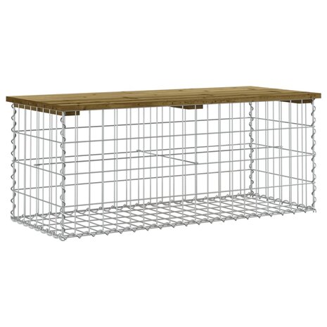 Tuinbank schanskorfontwerp 103x44x42 cm geïmpregneerd hout 2