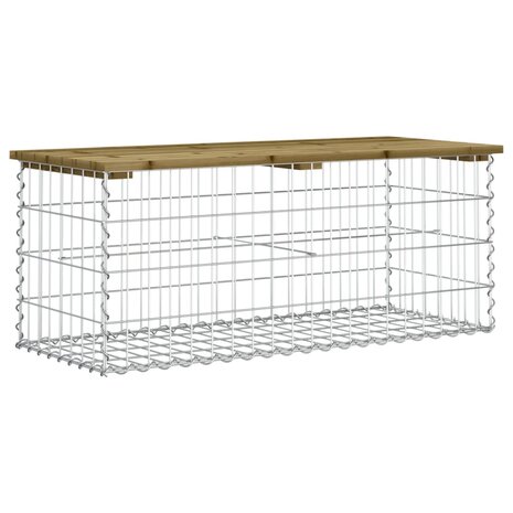 Tuinbank schanskorfontwerp 103x44x42 cm geïmpregneerd hout 5
