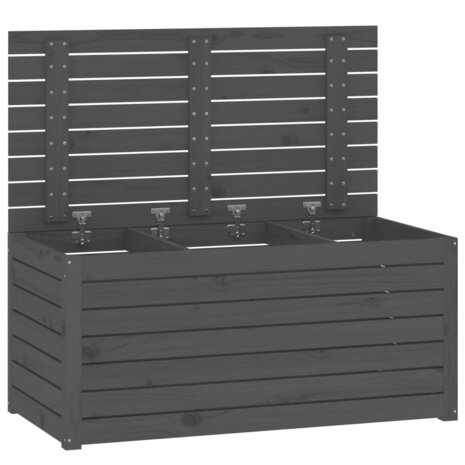 Tuinbox 101x50,5x46,5 cm massief grenenhout grijs 6