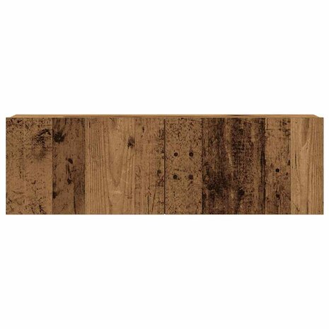 3-delig Tv-meubelset wandmontage bewerkt hout oud houtkleurig 5