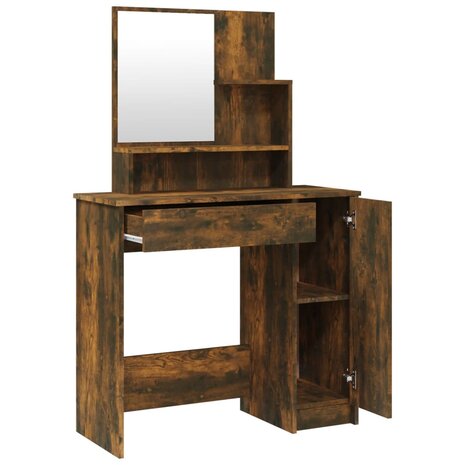 Kaptafelset 86,5x35x136 cm gerookt eiken 5