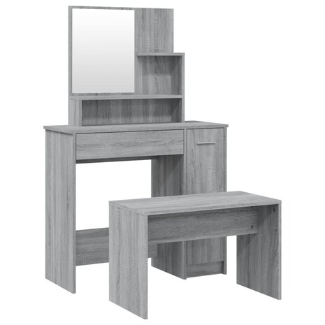Kaptafelset 86,5x35x136 cm grijs sonoma 2