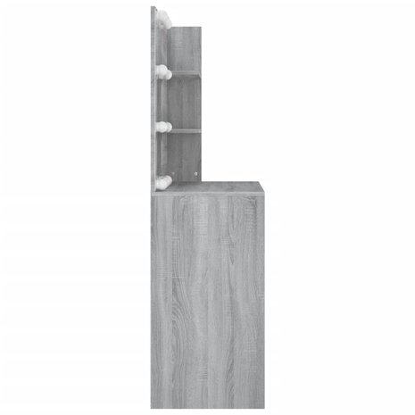 Kaptafel met LED-verlichting 74,5x40x141 cm grijs sonoma eiken 6