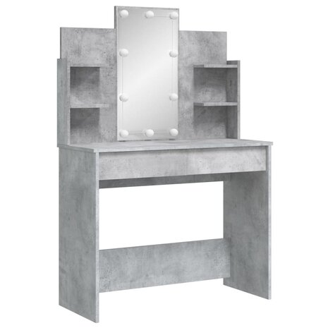 Kaptafel met LED-verlichting 96x40x142 cm betongrijs 3