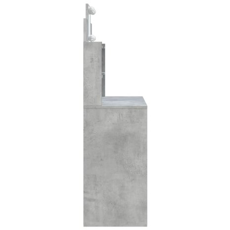 Kaptafel met LED-verlichting 96x40x142 cm betongrijs 6