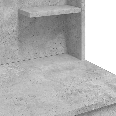 Kaptafel met LED-verlichting 96x40x142 cm betongrijs 8
