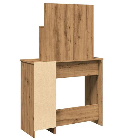 Kaptafel met spiegel 86,5x35x136 cm artisanaal eikenkleur 6