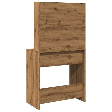 Kaptafel met LED-verlichting 74,5x40x141 cm artisanaal eiken 7